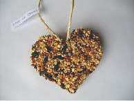 heart shaped bird feeder